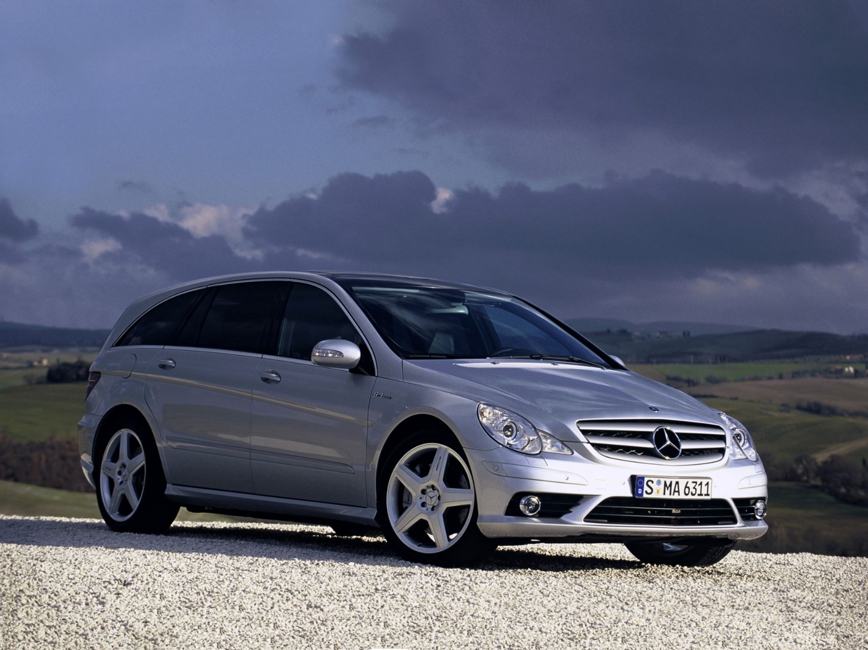 mercedes benz r 63 amg prata frente