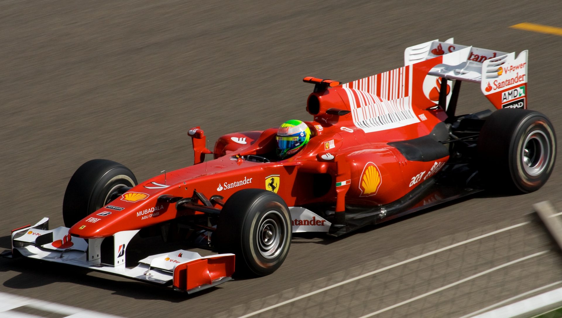 Pintura Ferrari na Fórmula 1 no início dos anos 2010