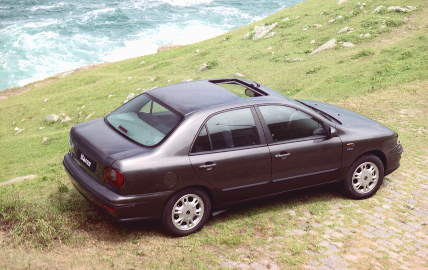 fiat marea hlx sedan 1998 cinza com teto solar lateral