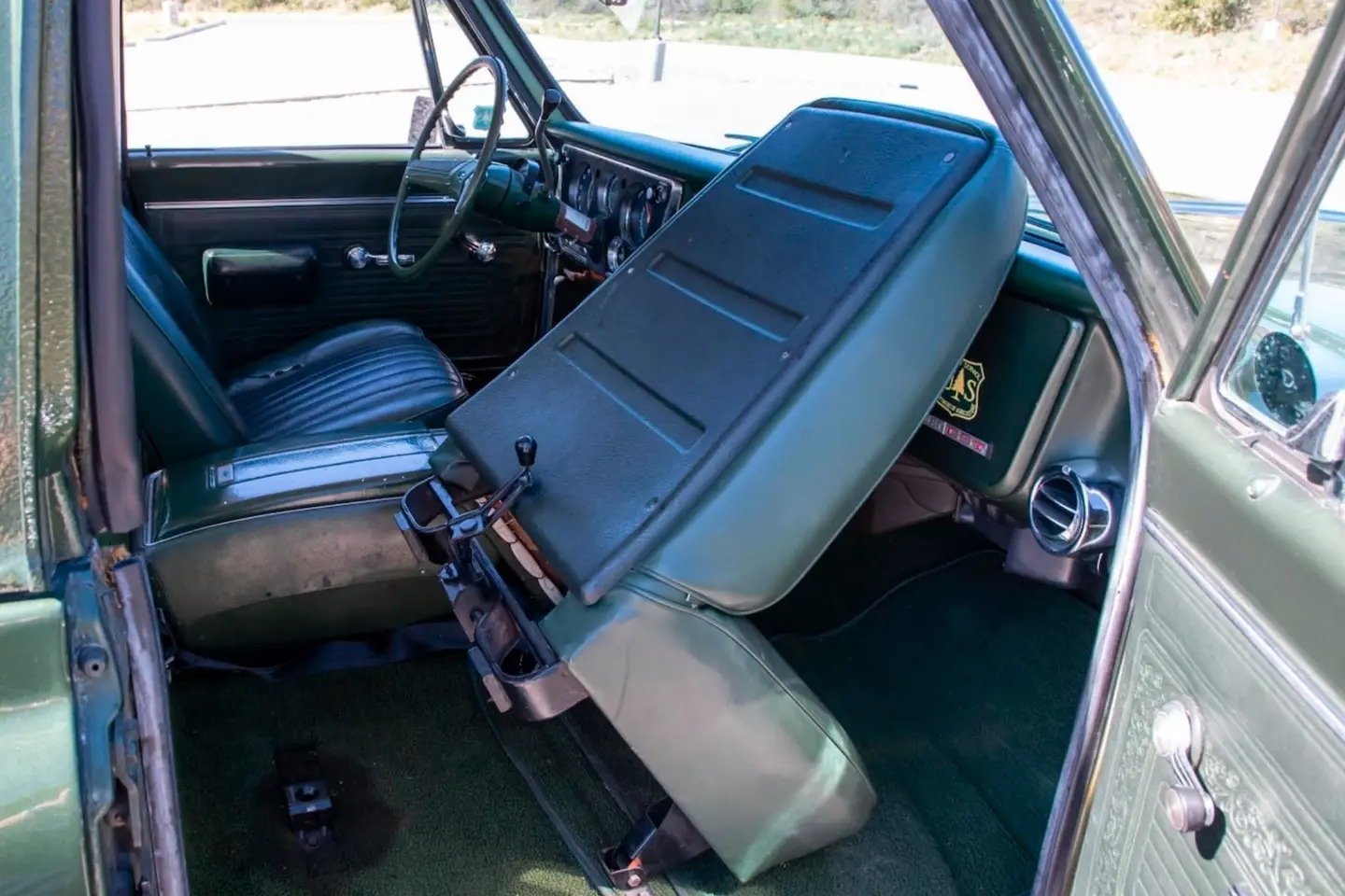 chevrolet k5 blazer 1970 verde interior steve mcqueen