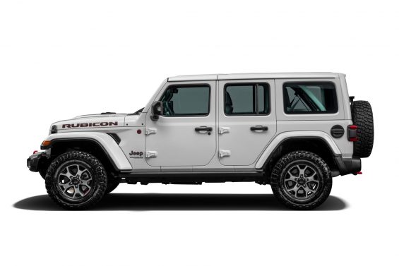 jeep wrangler rubicon 2022 prata lateral estudio
