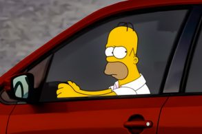 adesivo homer simpsons vidro carro portal