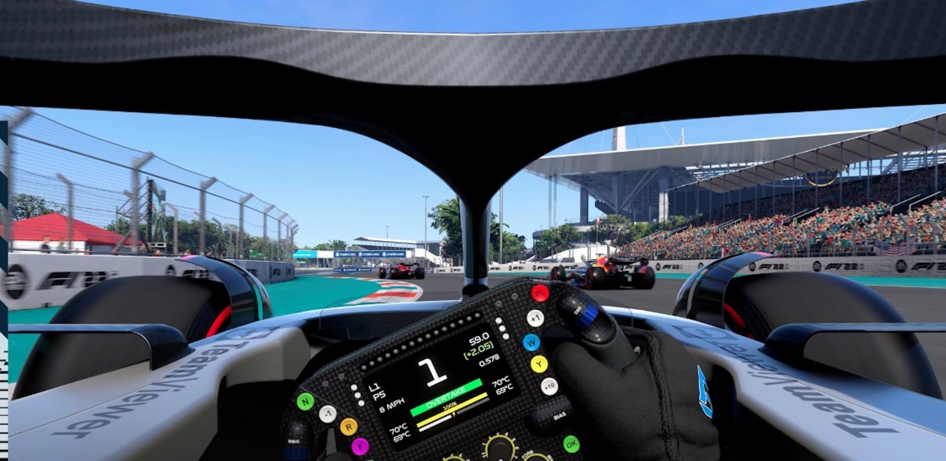 f1 22 game mercedes cockpit