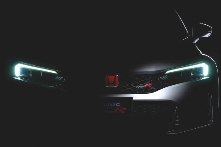 honda civic type r 2023 teaser frente farois assintaura luminosa