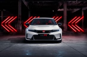 honda civic type r branco dianteira parado