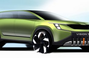 skoda vision 7s esboco verde frente