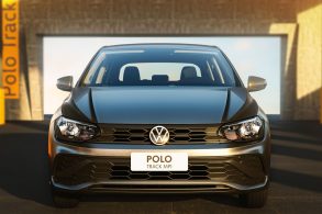 volkswagen polo track 2023 prata grade frontal