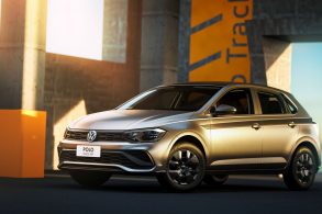 volkswagen polo track 2023 prata tres quartos