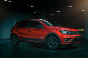 volkswagen gol last edition 2023 vermelho tres quartos frente