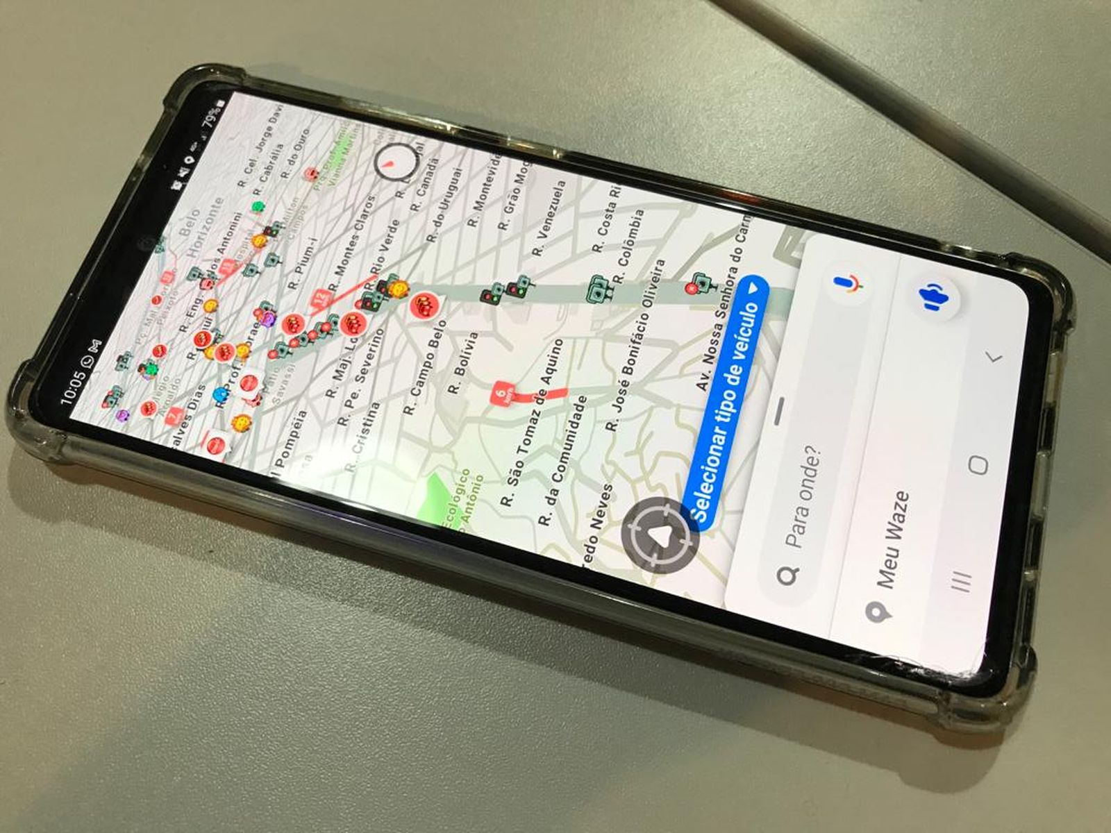 waze live maps a partir de um smartphone android
