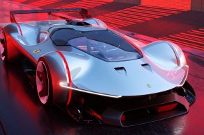 ferrari vision gt prata frente parado