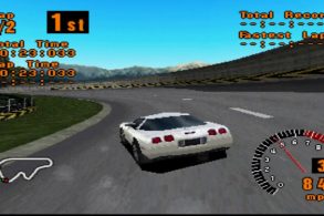 gran turismo 1 ps1 1997 speed ring corvette branco