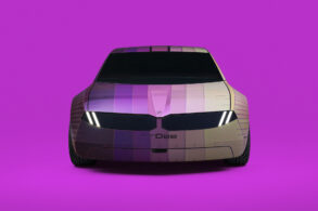 bmw i vision dee frente fundo roxo