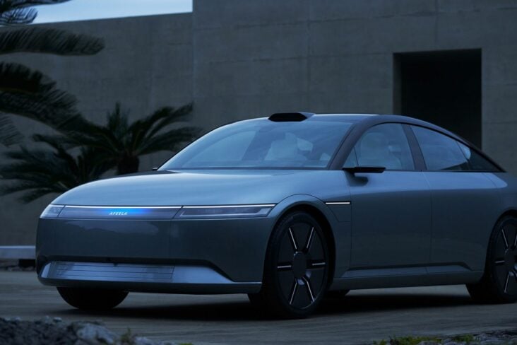 sony afeela carro conceito frente parado