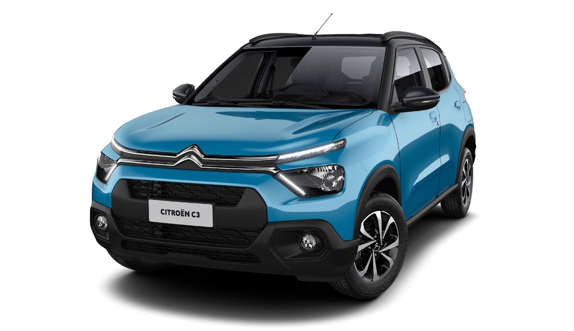 citroen c3 feel automatico 2023 azul frente e lateral