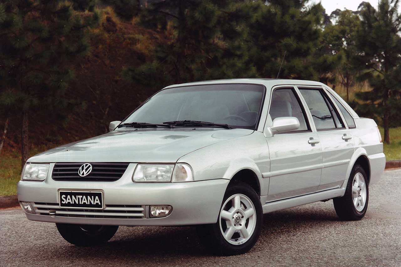volkswagen santana exclusiv 1999 prata frente