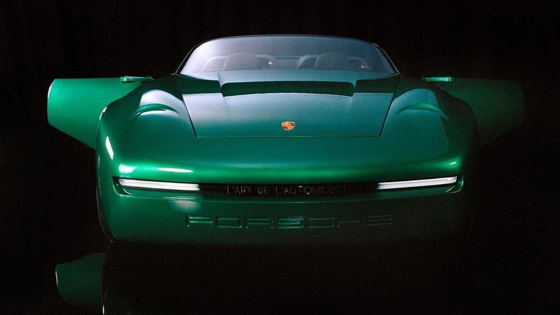 porsche 968 l art car front