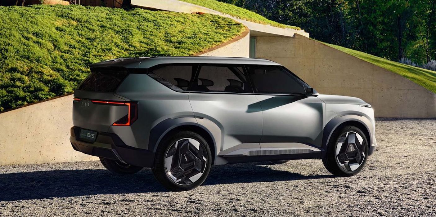 kia ev5 concept prata 2024 traseira