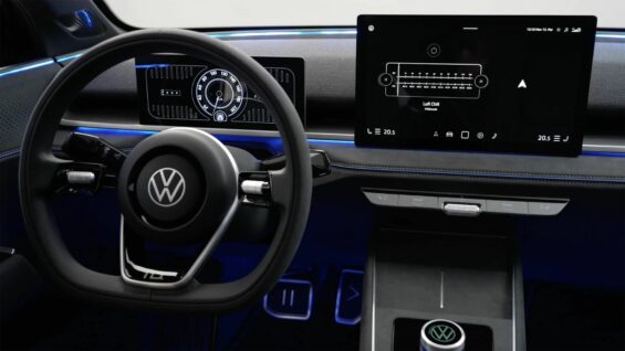 volkswagen id 2 all interior painel de instrumentos simulando fusca