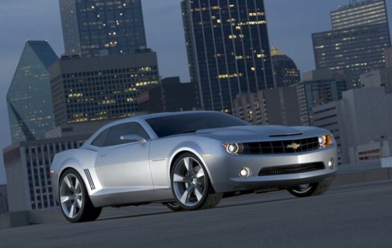 chevrolet camaro concept 2006 prata frente e lateral