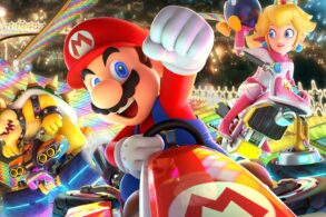 super mario kart 8 deluxe arte de capa mario bowser princesa peach