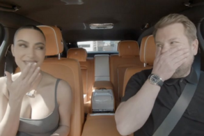 kim kardashian james corden wide