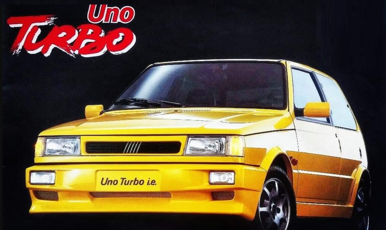 fiat uno turbo divulgacao Esportivos anos 90