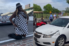 fa indy 500 carro atropelado pneu carro novo