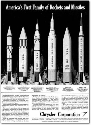 foguetes espaciais da chrysler