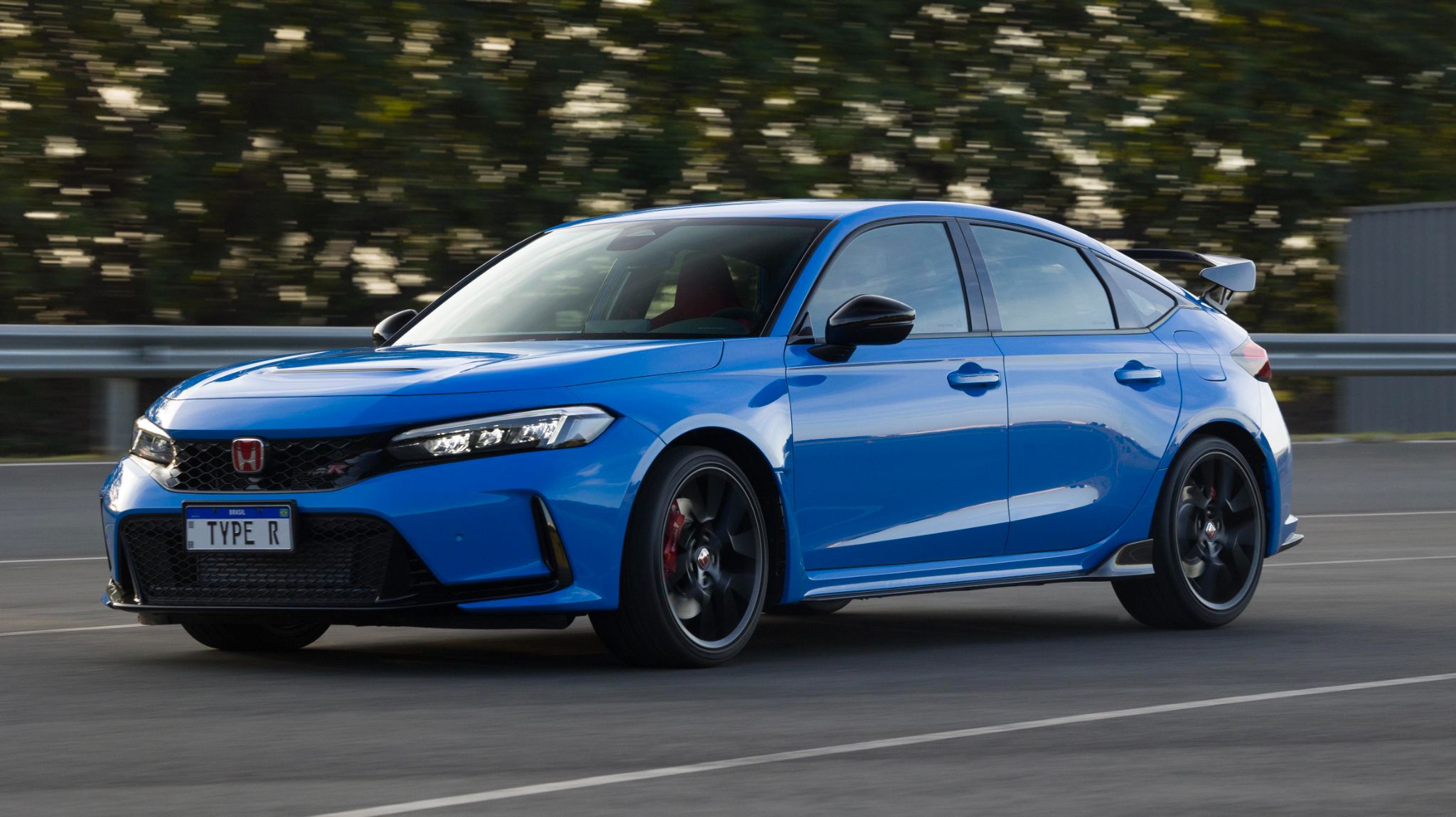 honda civic type r azul na pista 20