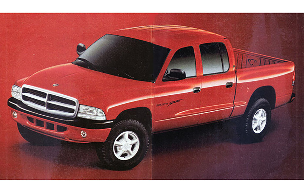 dodge dakota sport vermelha cabine dupla