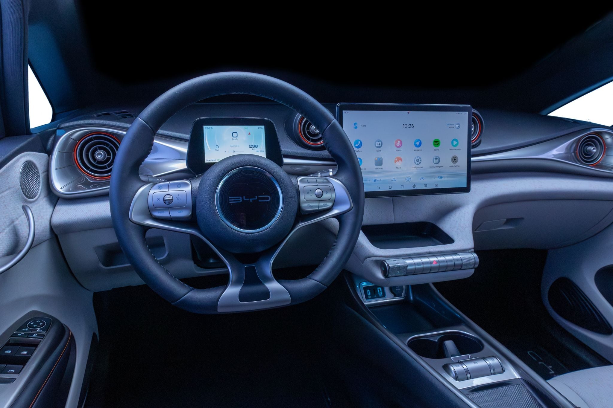 byd dolphin interior detalhes 1