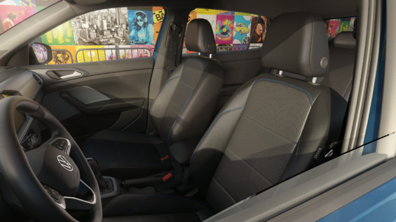 volkswagen t cross the town 2024 interior bancos