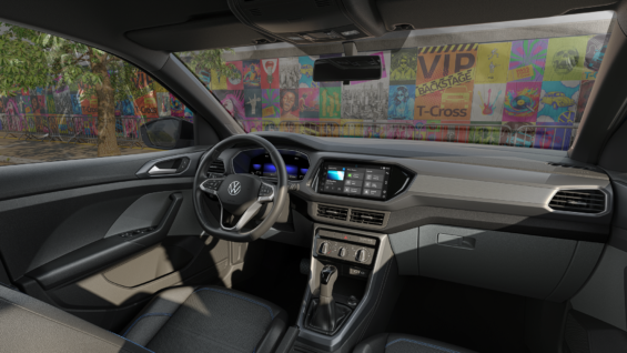 volkswagen t cross the town 2024 interior painel