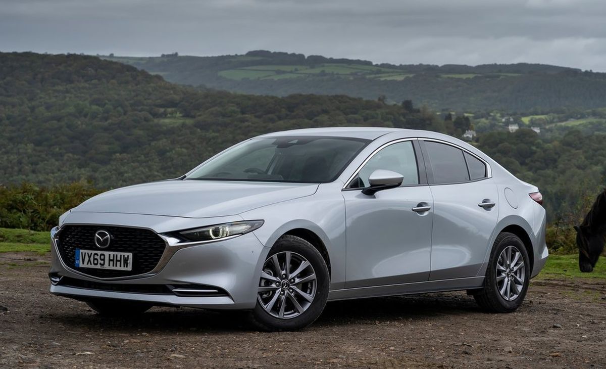 mazda 3 2019 prata frente e lateral