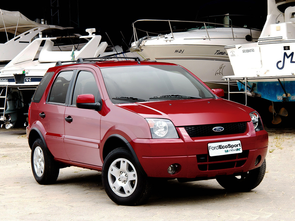 ford ecosport 2003 vermelho frente parado