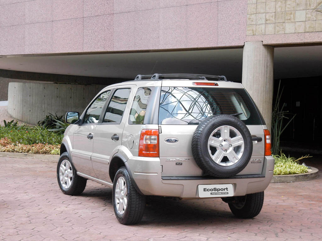 ford ecosport xlt automatico prata traseira parado