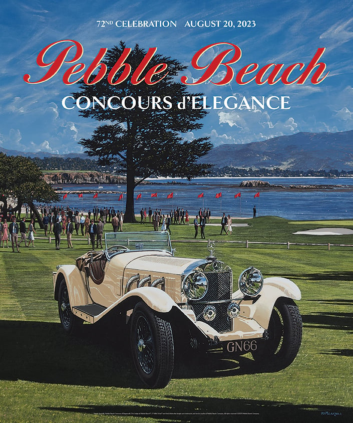 poster pebble beach concours delegance 2023