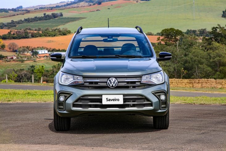 volkswagen saveiro extreme 2024 cinza oliver dianteira