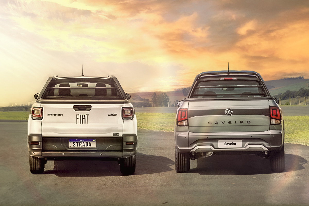 Carros na Web  Comparativo entre Fiat Strada e Fiat Strada