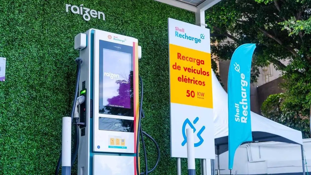 eletroposto shell recharge raizen