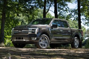 ford f 150 platinum supercrew 2024 cinza frente parada