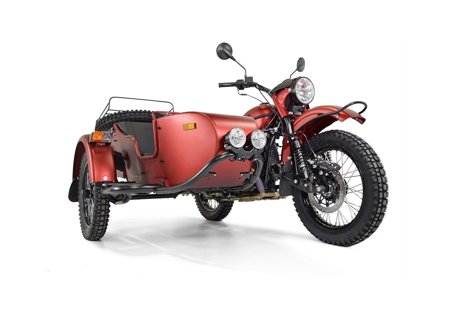 moto ural gear up com side car vermelha