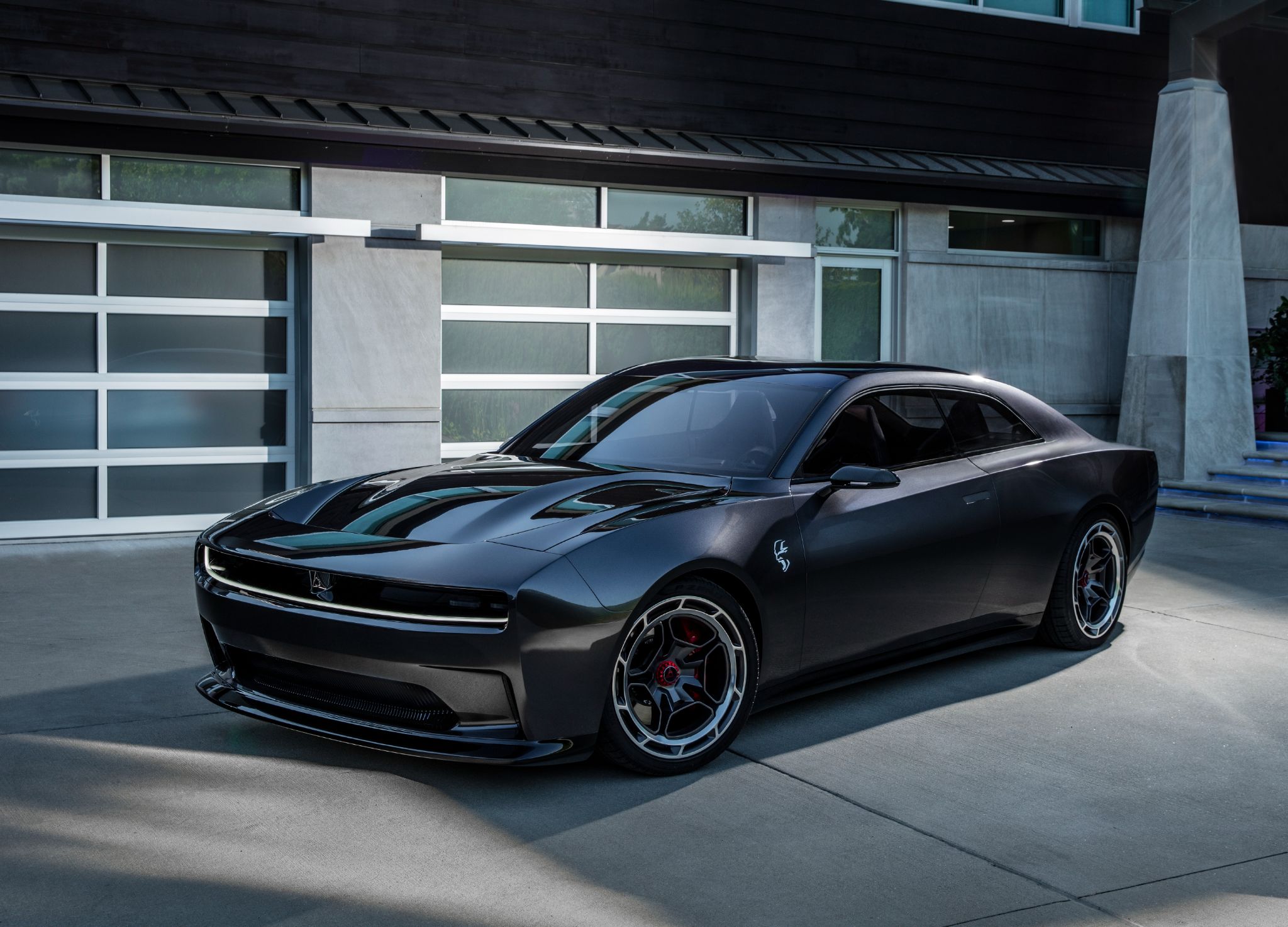 dodge charger daytona srt concept preto frente parado