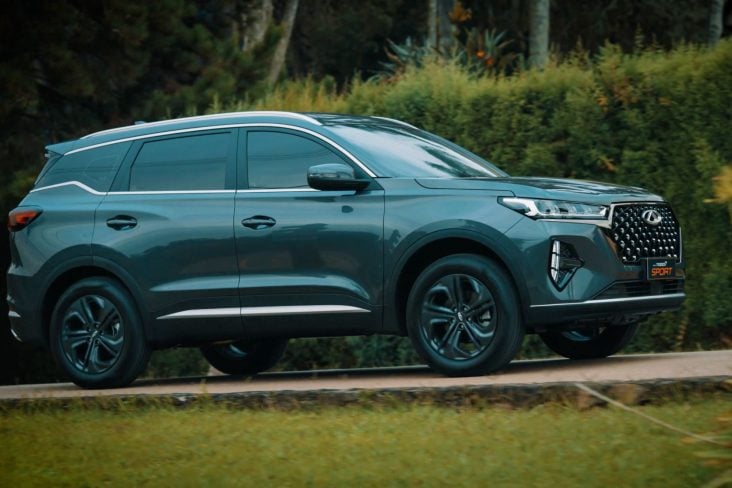 caoa chery tiggo 7 sport 2025 preto frente parado