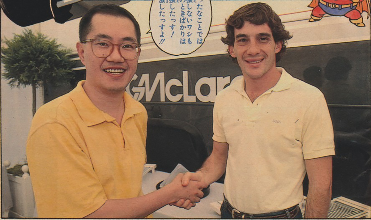 Akira Toriyama, criador de Dragon Ball, era fã de carros e de Ayrton Senna