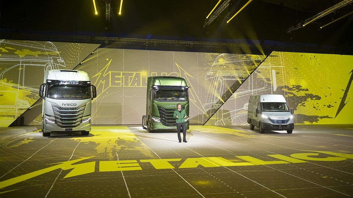 apresentacao da parceria entre a iveco e o metallica