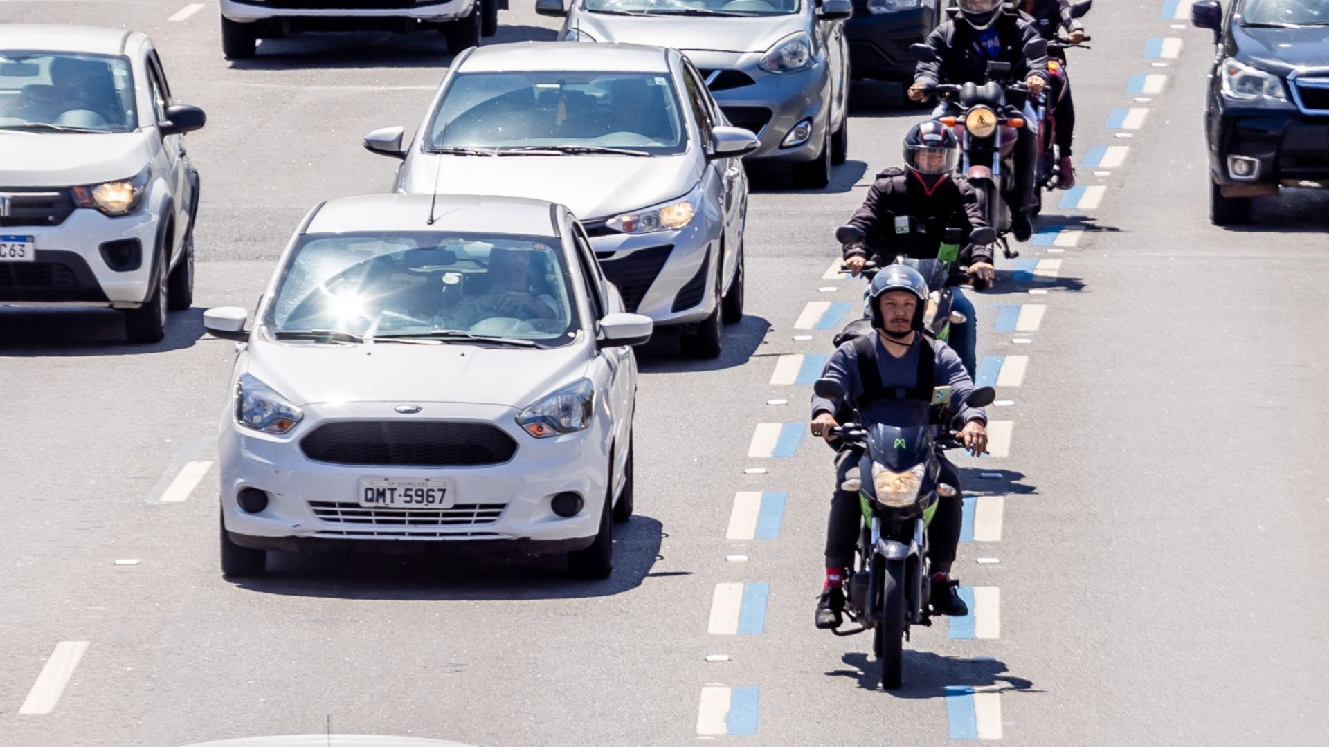 Faixa Azul: Prefeitura de SP amplia espaço exclusivo para motocicletas