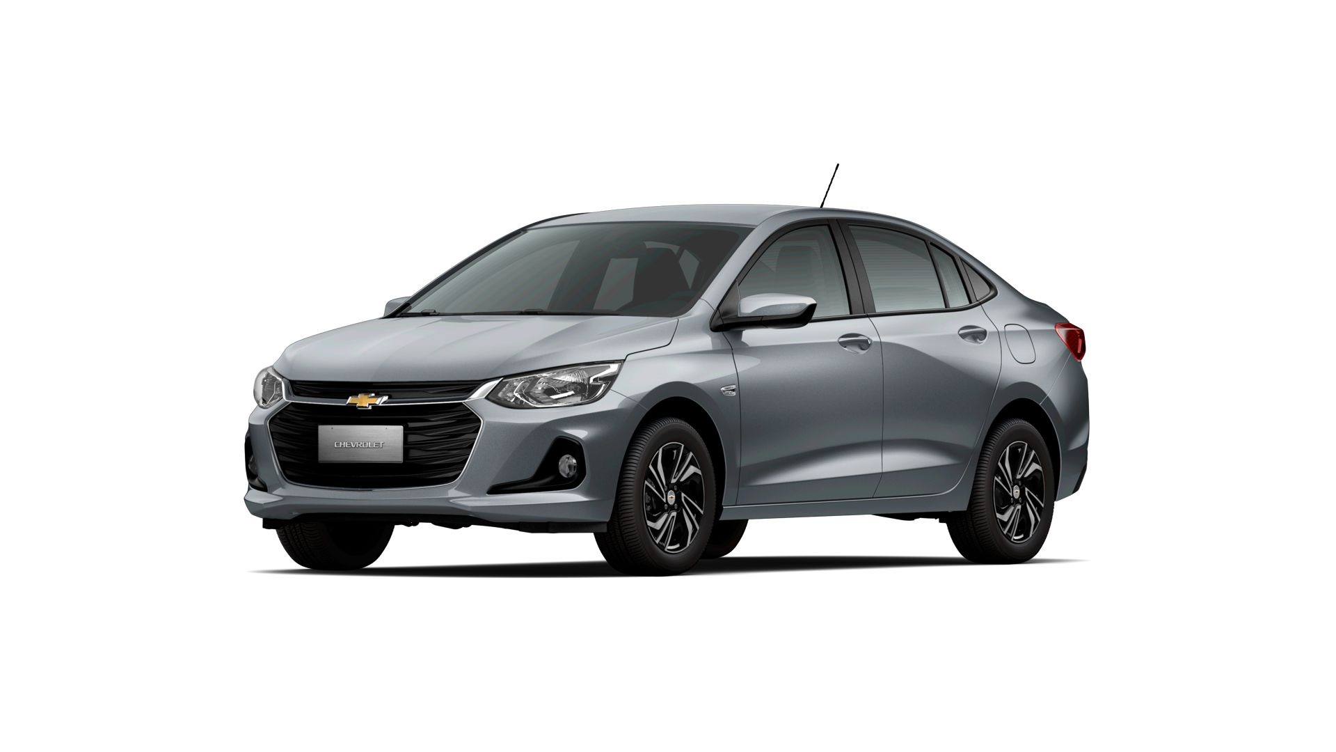 chevrolet onix plus lt 2024 prata frente