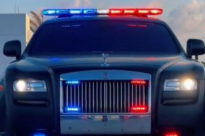 rolls royce ghost policia miami frente